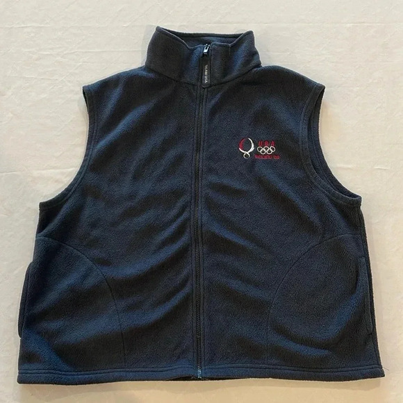 Official Team‎ USA 2008 Beijing Olympics Mens XXL Fleece Full Zip Vest - Picture 1 of 7